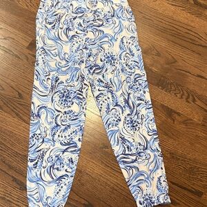 Lilly Pulitzer Blue and White Patterned Garment